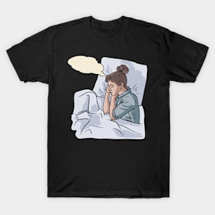 Woman Sleeping Dreaming Bubble Dream Dreams Sleep T-Shirt